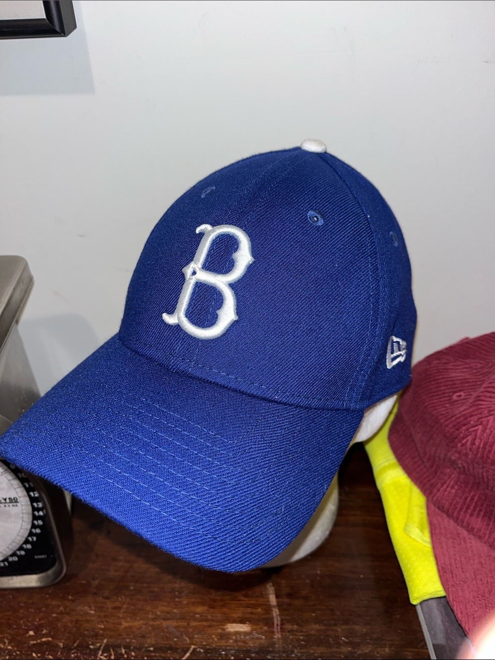 Brooklyn Dodgers Cooperstown Sewn baseball fitted stretch hat cap Sm/Md